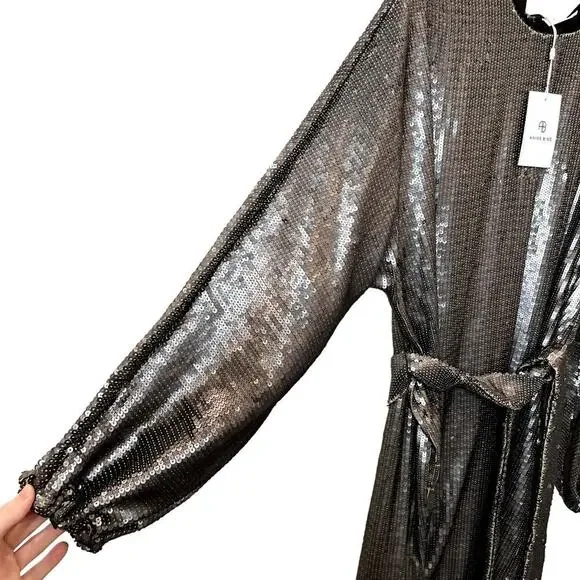 NWT Anine Bing Sequin‎ Long Sleeve Shift Dress